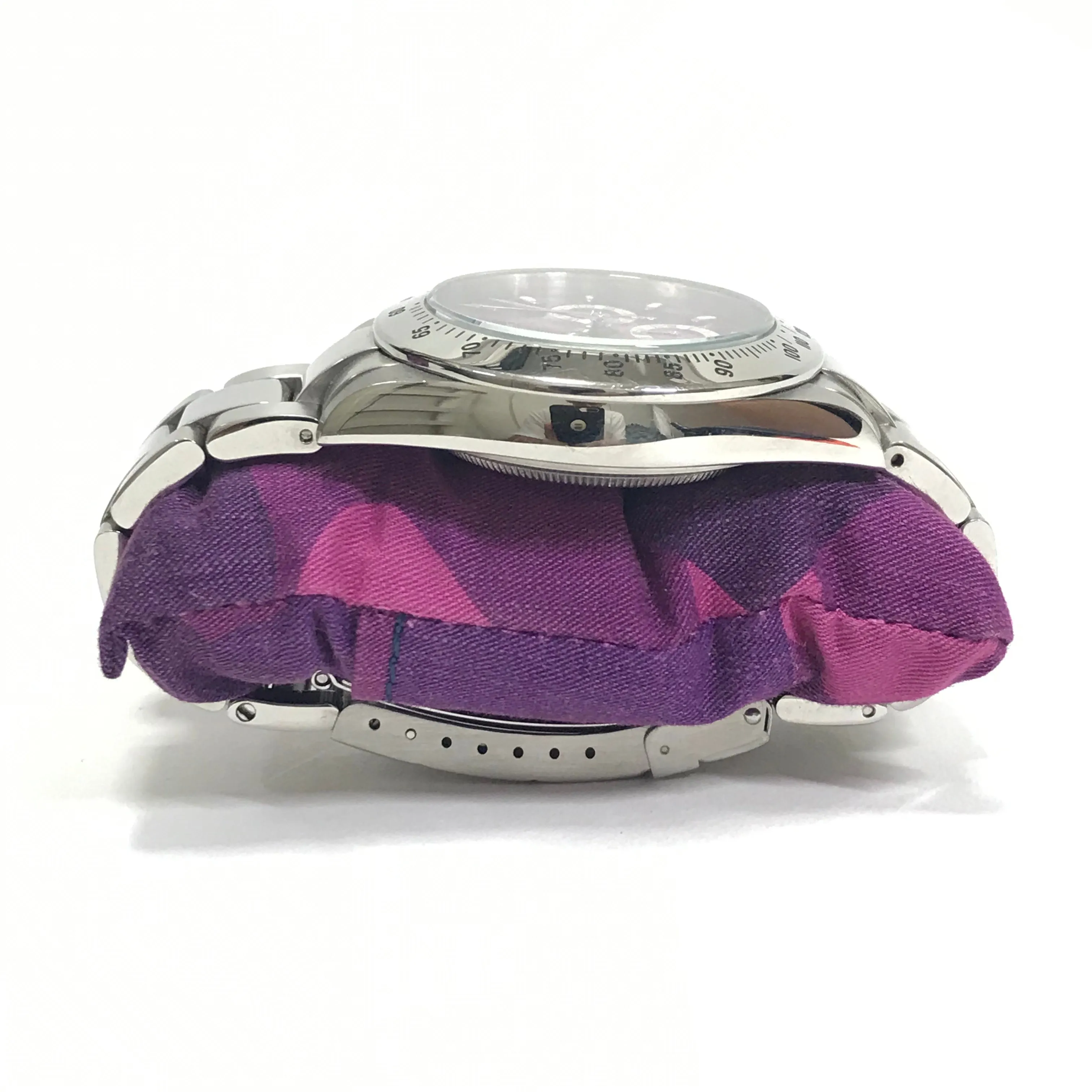 A Bathing Ape Bape Type 3 Daytona Automatic Bapex Watch Silver/Purple