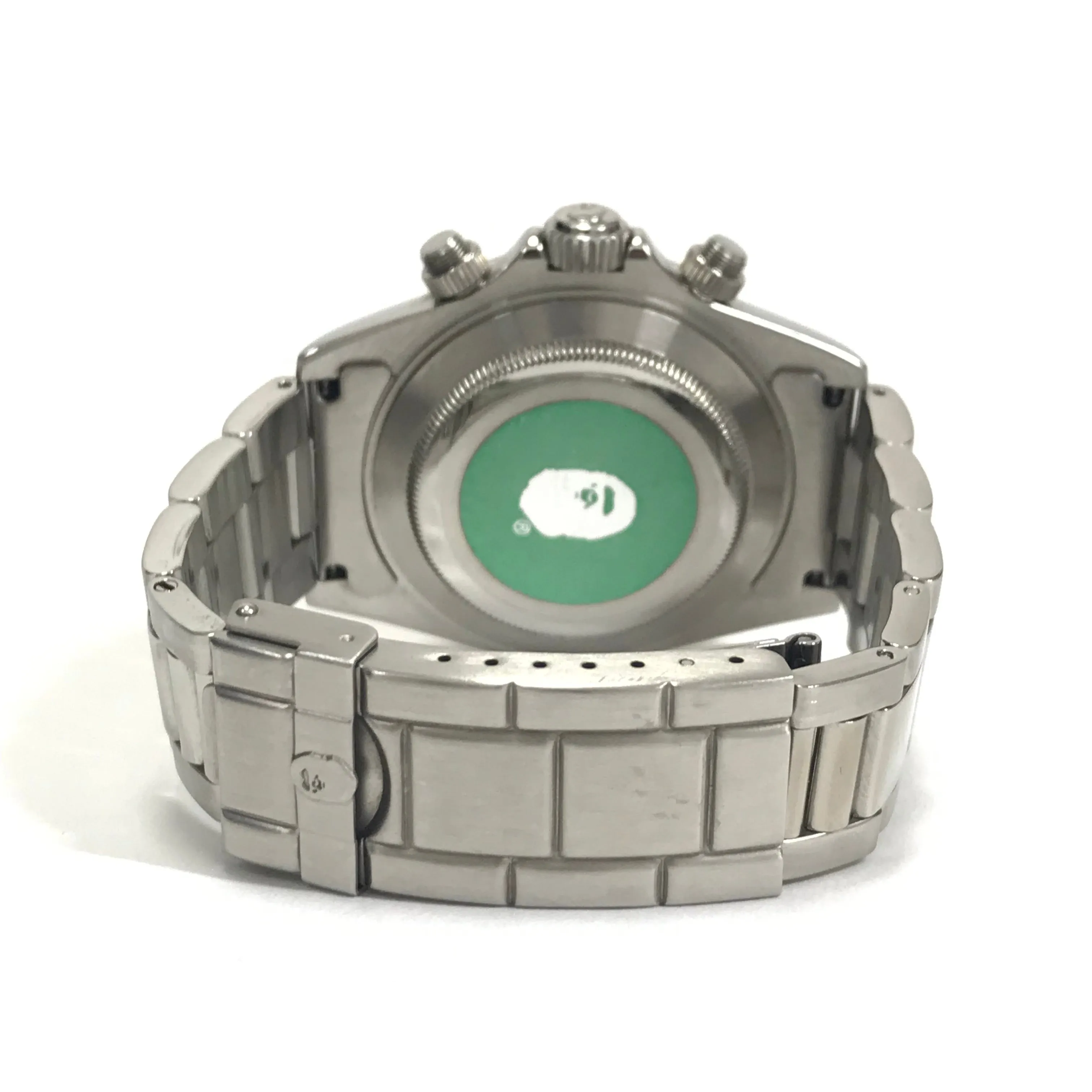 A Bathing Ape Bape Type 3 Daytona Automatic Bapex Watch Silver/Purple