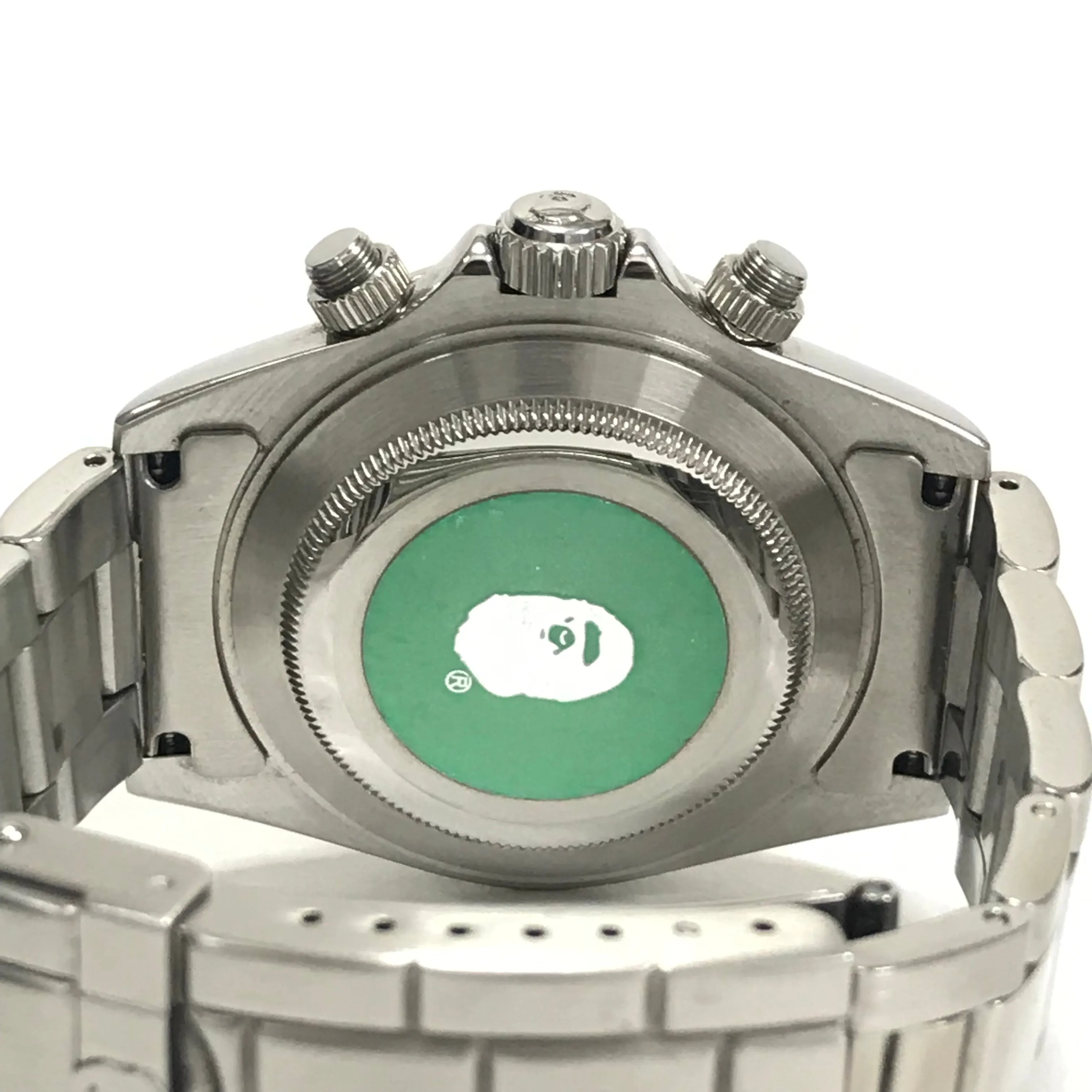 A Bathing Ape Bape Type 3 Daytona Automatic Bapex Watch Silver/Purple
