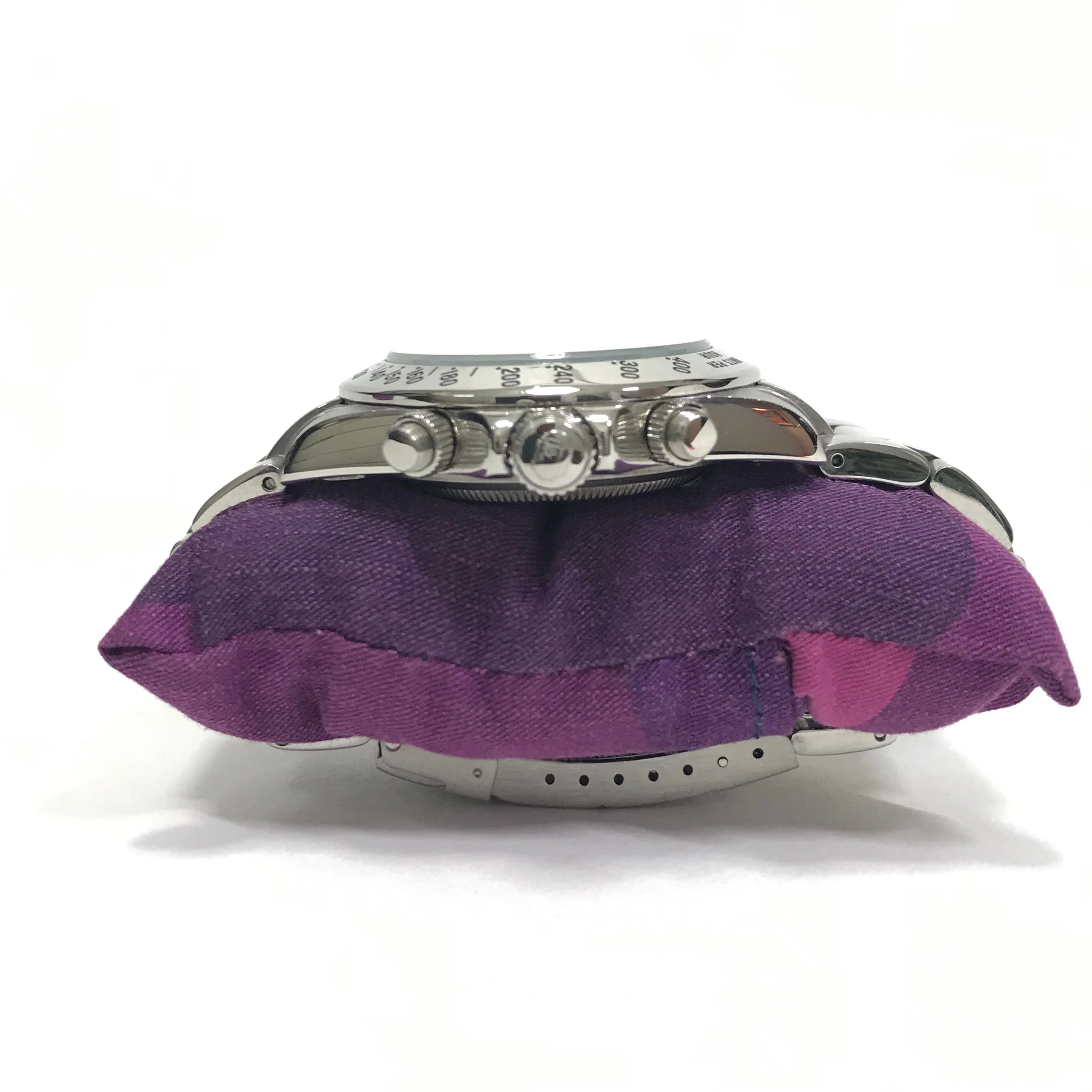A Bathing Ape Bape Type 3 Daytona Automatic Bapex Watch Silver/Purple