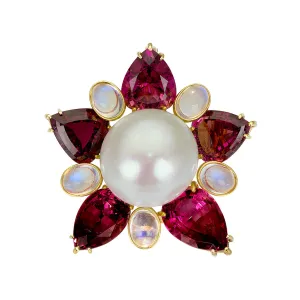 A Rare 20.7 mm South Sea Pearl Brooch/Pendant by Prince Dimitri