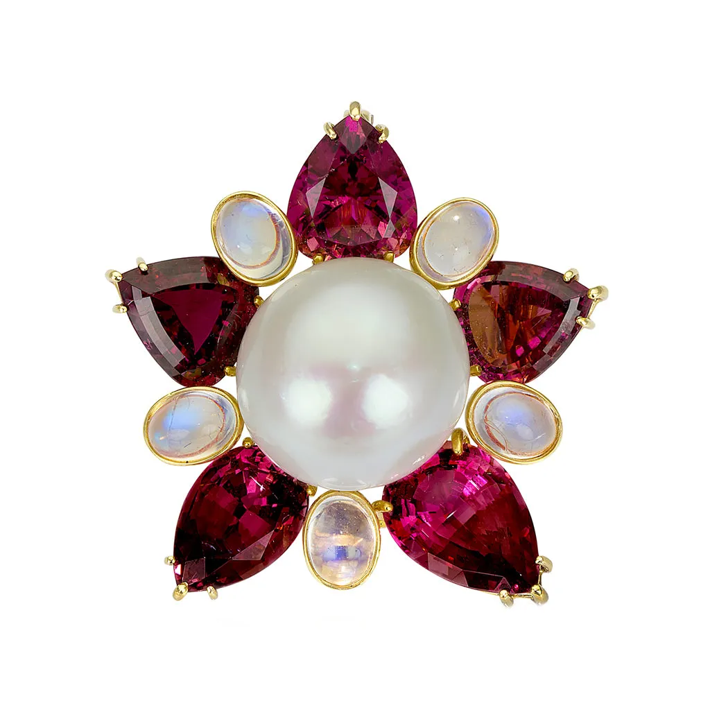 A Rare 20.7 mm South Sea Pearl Brooch/Pendant by Prince Dimitri