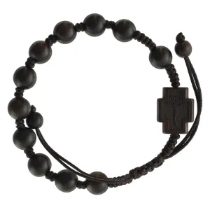 Adjustable Jujube Wood Rosary Bracelet (8 mm)
