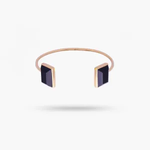 Amare Wear Baguette Black Onyx Handcuff Bracelet
