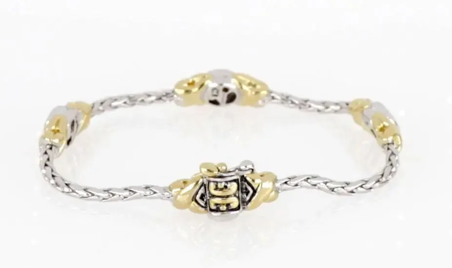 Antiqua Collection - Three Station Crystal Circle Bracelet