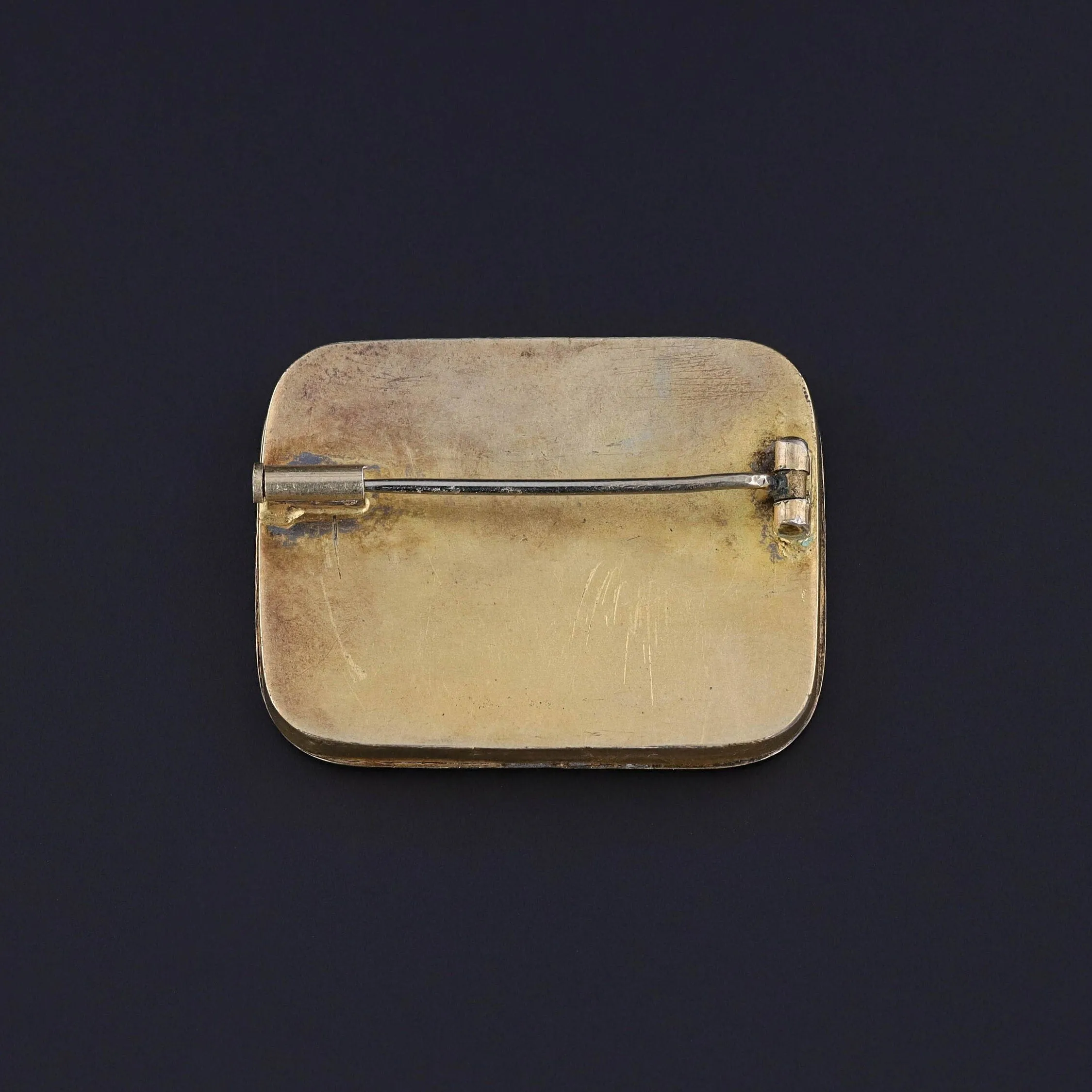 Antique Hand Painted Miniature Brooch