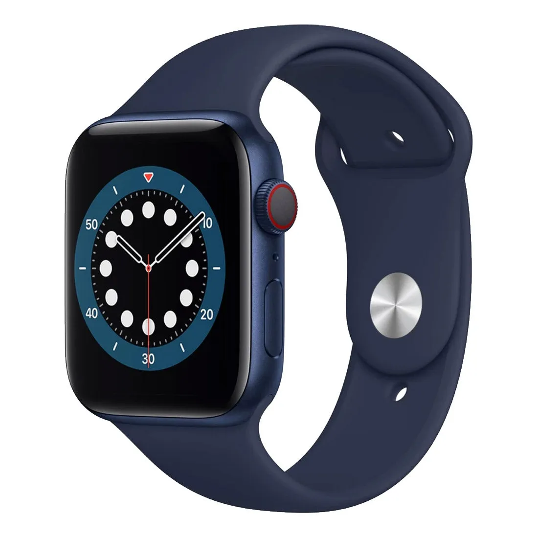 Apple Watch Series 6 44mm Aluminium Case w/ Navy Sport Band (GPS   Cellular) - AU Version