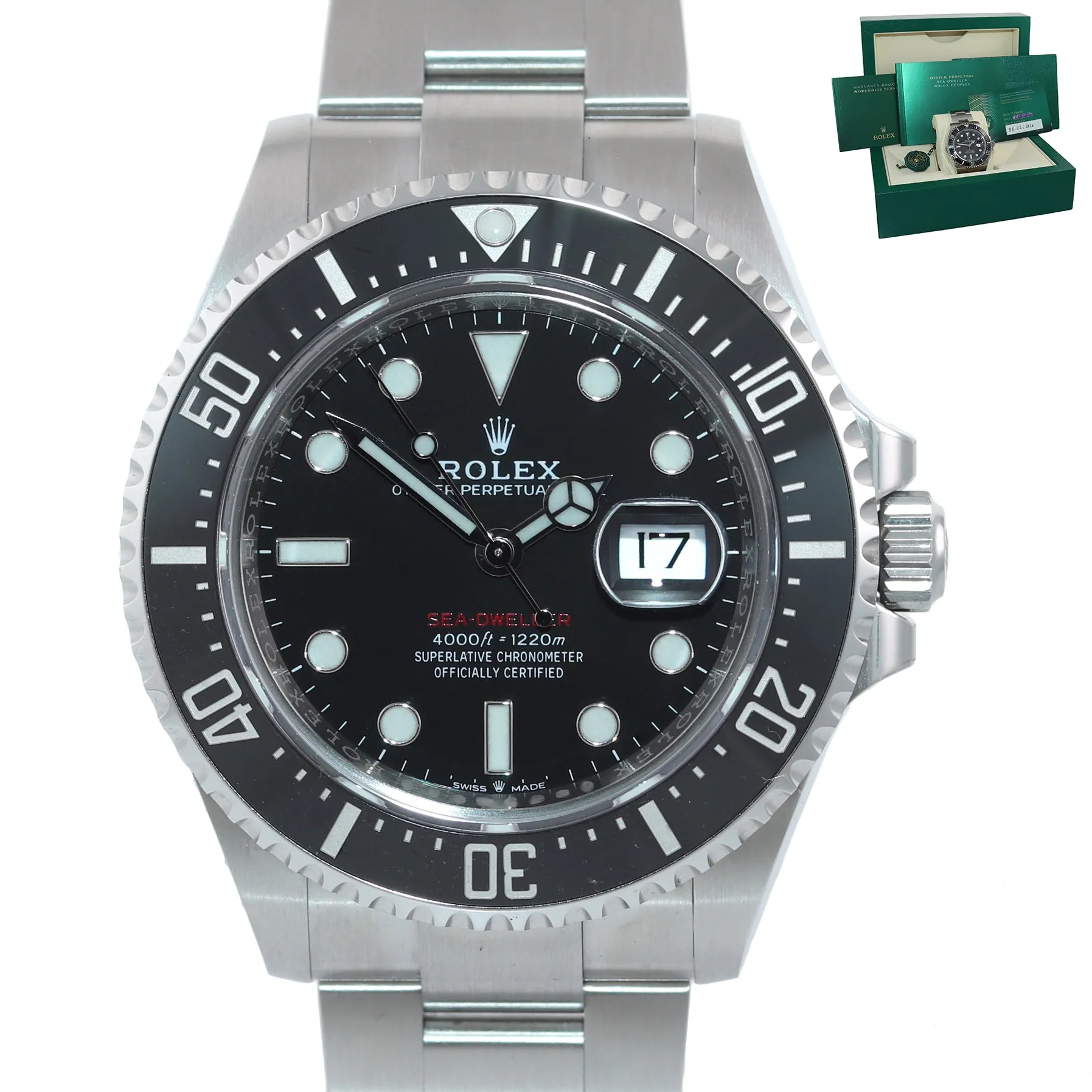 APRIL 2021 BRAND NEW PAPERS Mark II Rolex Red Sea-Dweller 43mm 126600 Watch