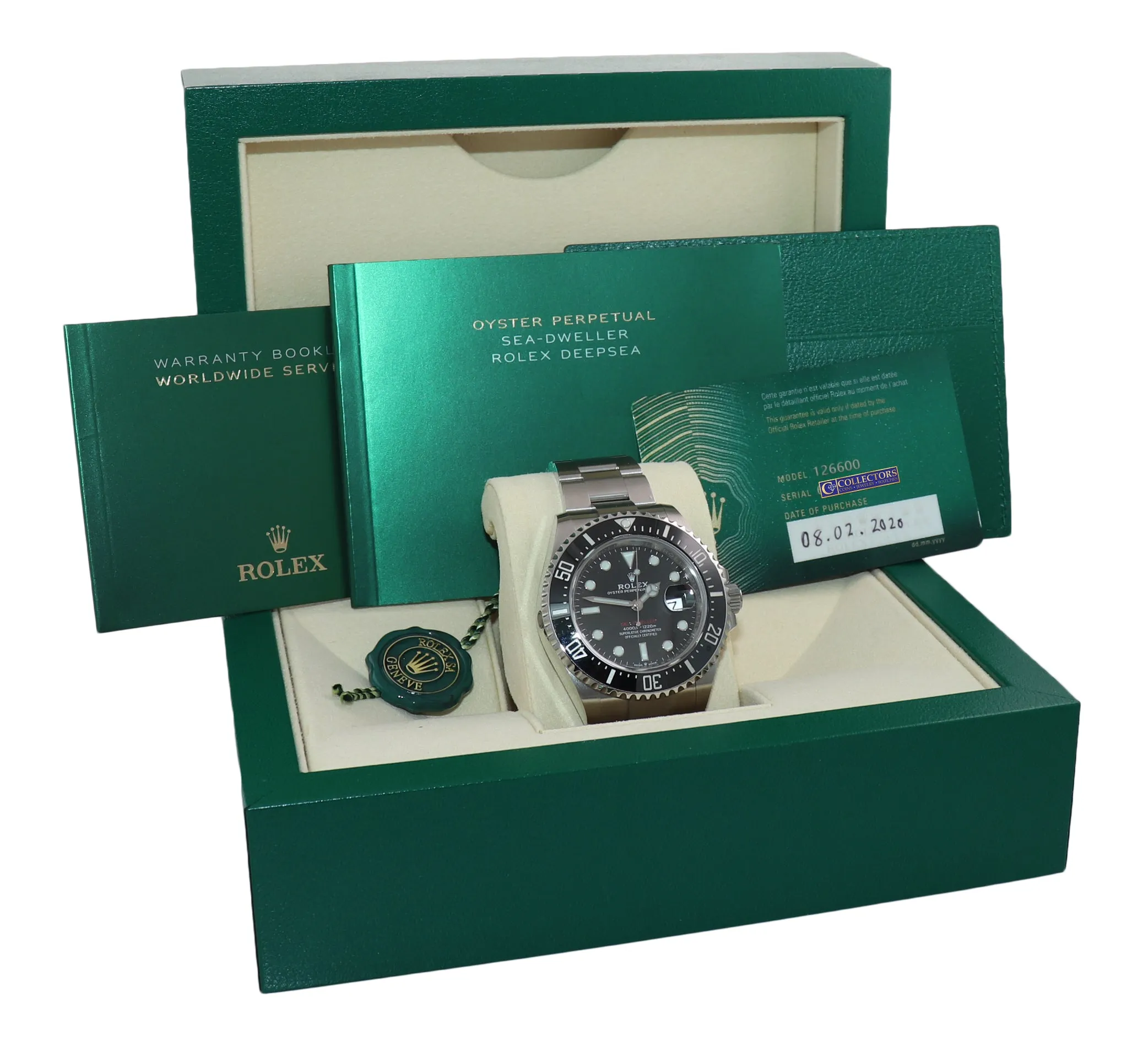 APRIL 2021 BRAND NEW PAPERS Mark II Rolex Red Sea-Dweller 43mm 126600 Watch