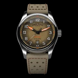 ARMAND NICOLET MM2 MEN'S AUTOMATIC BEIGE STRAP BEIGE DIAL WATCH