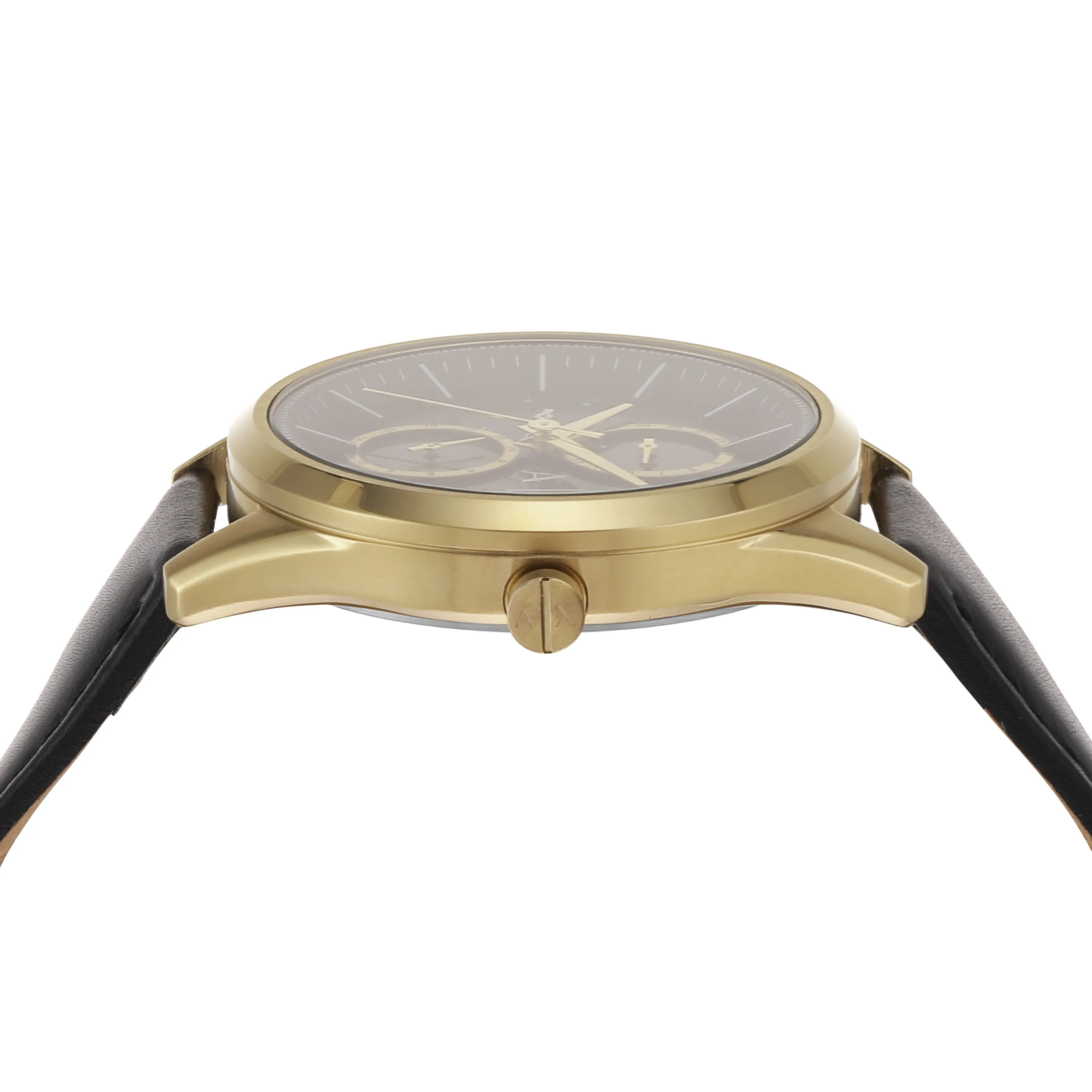Armani Exchange Multifunction Black Leather Watch AX1876