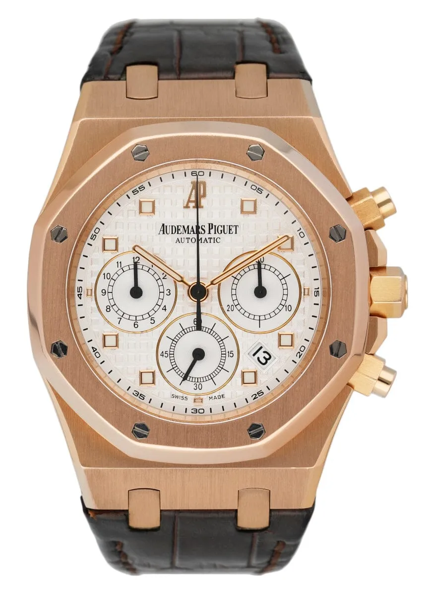 Audemars Piguet Royal Oak 26022OR 18K Rose Gold Mens Watch Box/Papers