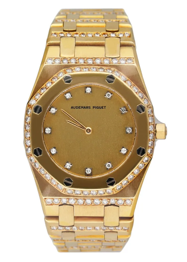Audemars Piguet Royal Oak Diamond Dial 18K Yellow Gold Ladies Watch