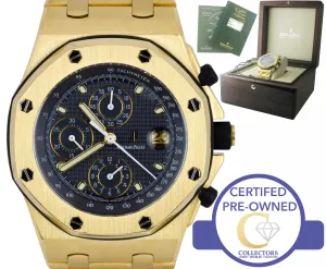 Audemars Piguet Royal Oak Offshore Yellow Gold Blue 42mm 25721BA.OO.1000BA.02.A