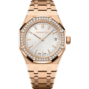 Audemars Piguet Royal Oak Ref. 15551OR.ZZ.1356OR.04 37mm Rose Gold White Dial With Diamond Bezel