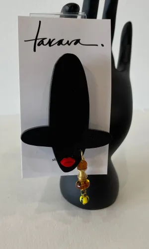 Badu Brooch by Takara (Red and Black)
