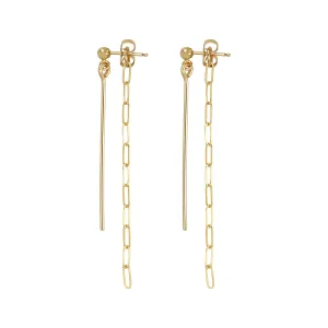 Bar & Chain Drop Earrings
