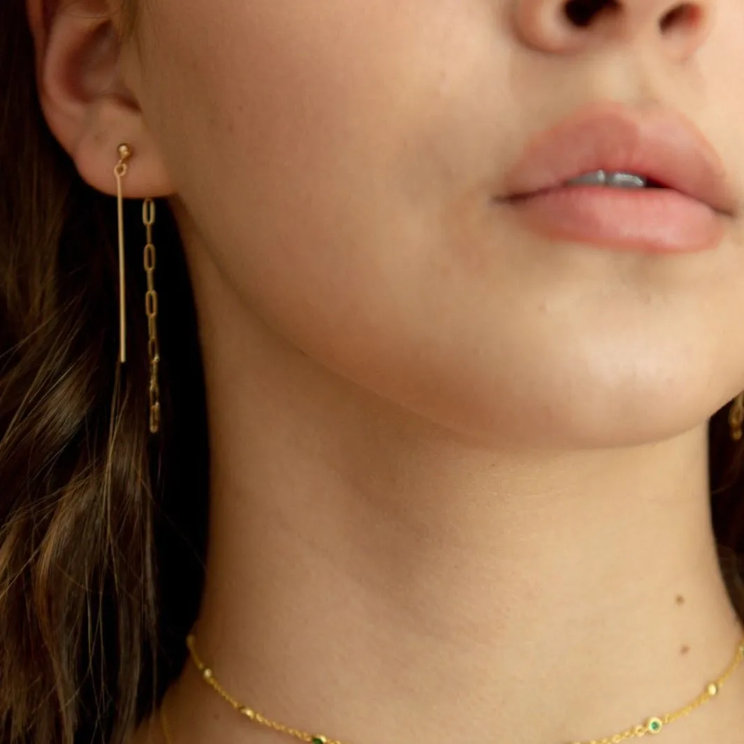 Bar & Chain Drop Earrings