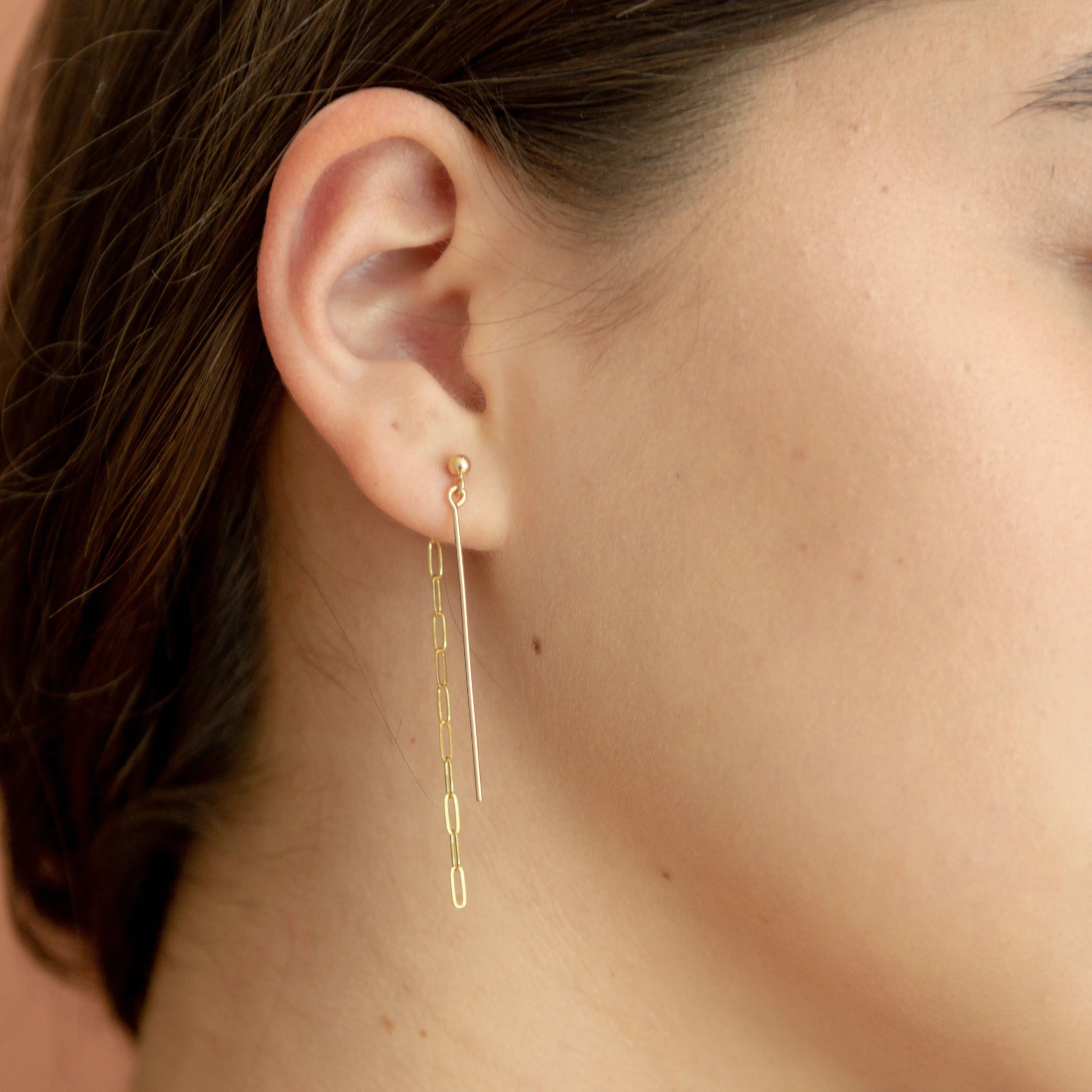 Bar & Chain Drop Earrings