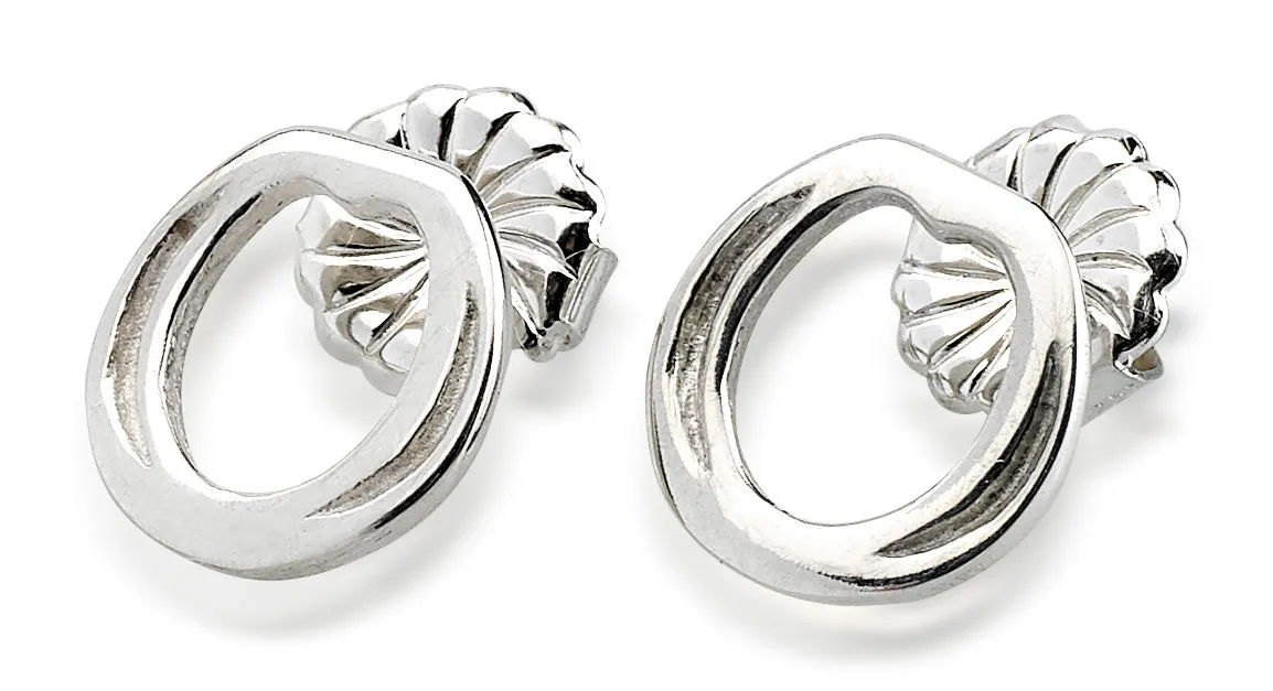 Bar Shoe Earrings, Sterling Silver