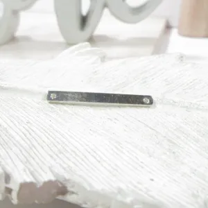 Bars Wide Flat Double Hole - 1 inch, 2 inch, 2mm, Your Choice of Metals