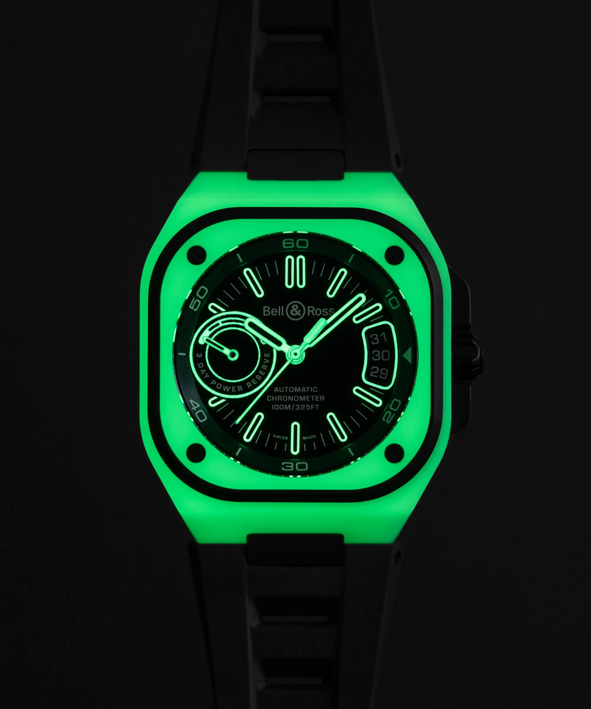 BELL & ROSS BR-X5 GREEN LUM
