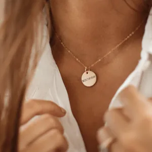 Birthday In Roman Numerals - Disc Necklace