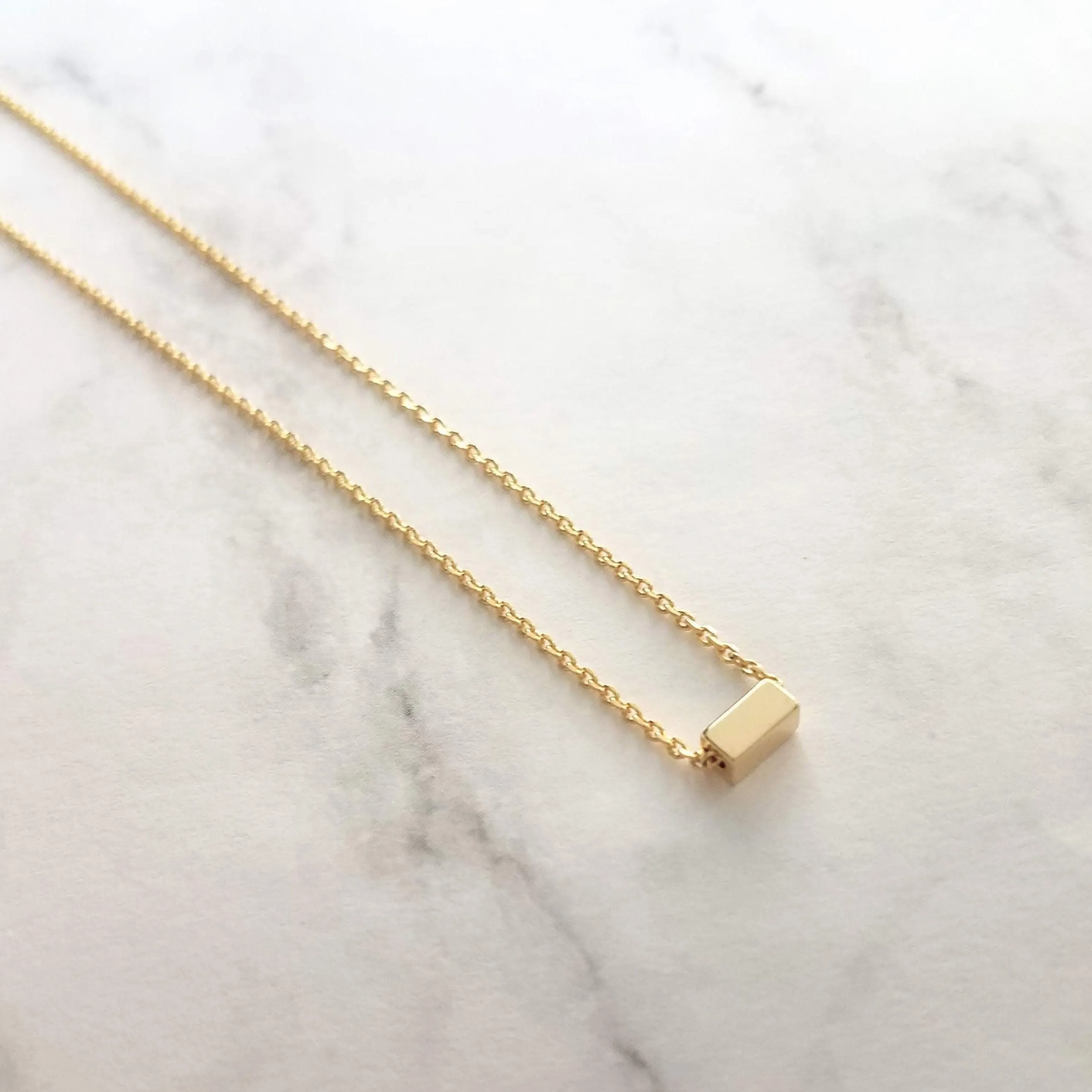 Black and Gold Necklace, dash necklace, bar necklace, line necklace, tube necklace, black line necklace, thin gold chain, sliding tube