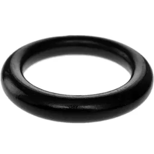Black Large Wooden Tube Bangle Bracelet
