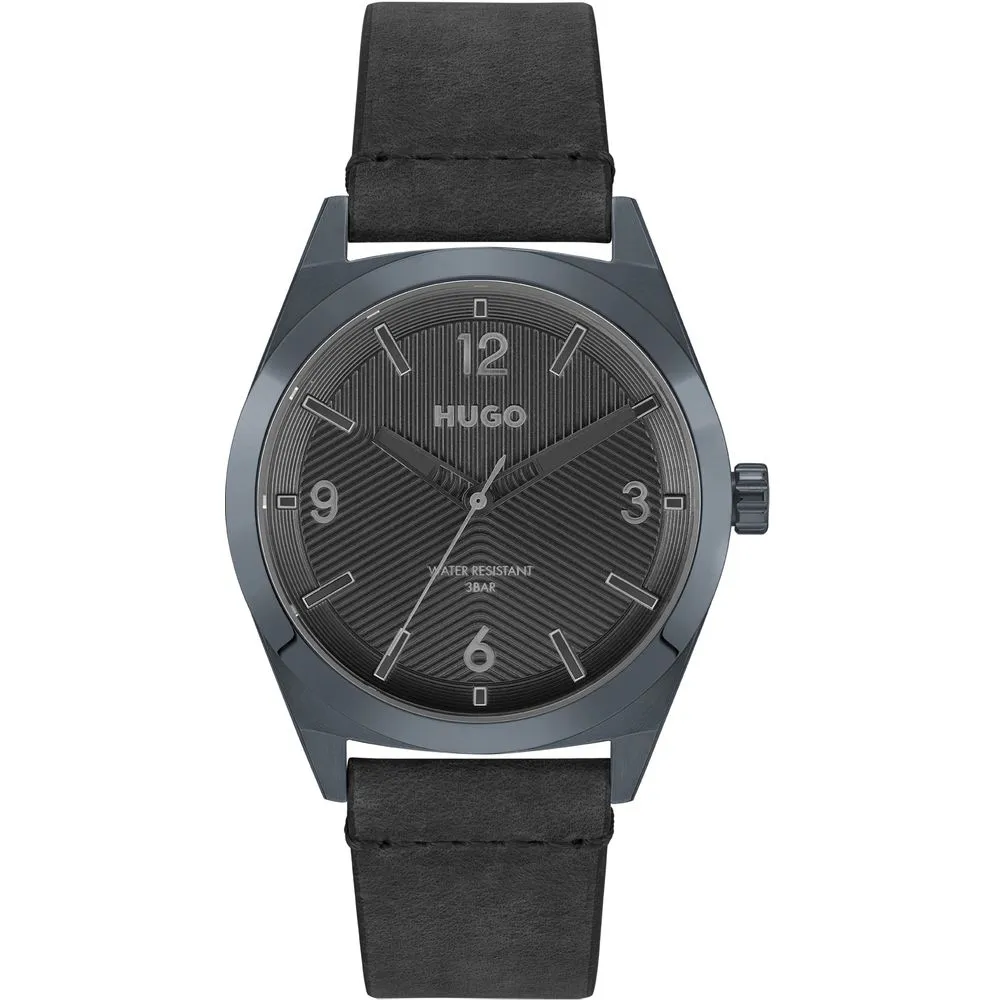 Black Leather Watch