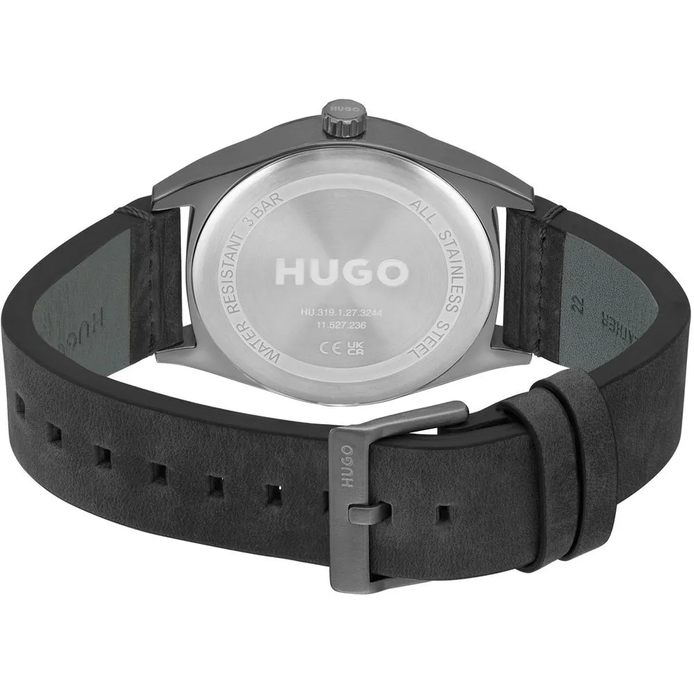 Black Leather Watch