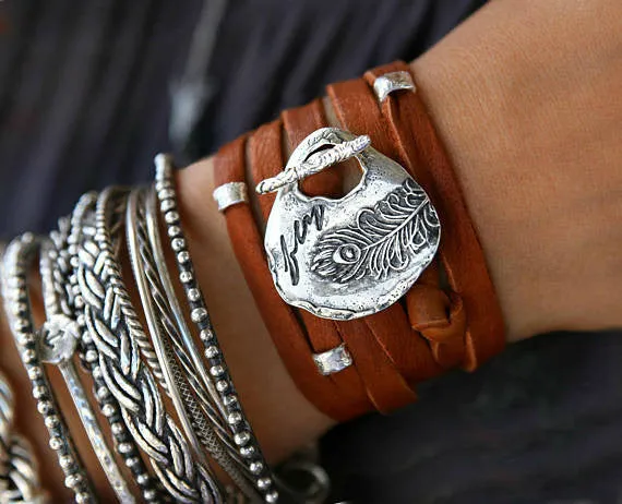 Boho Jewelry Leather Wrap Bracelet