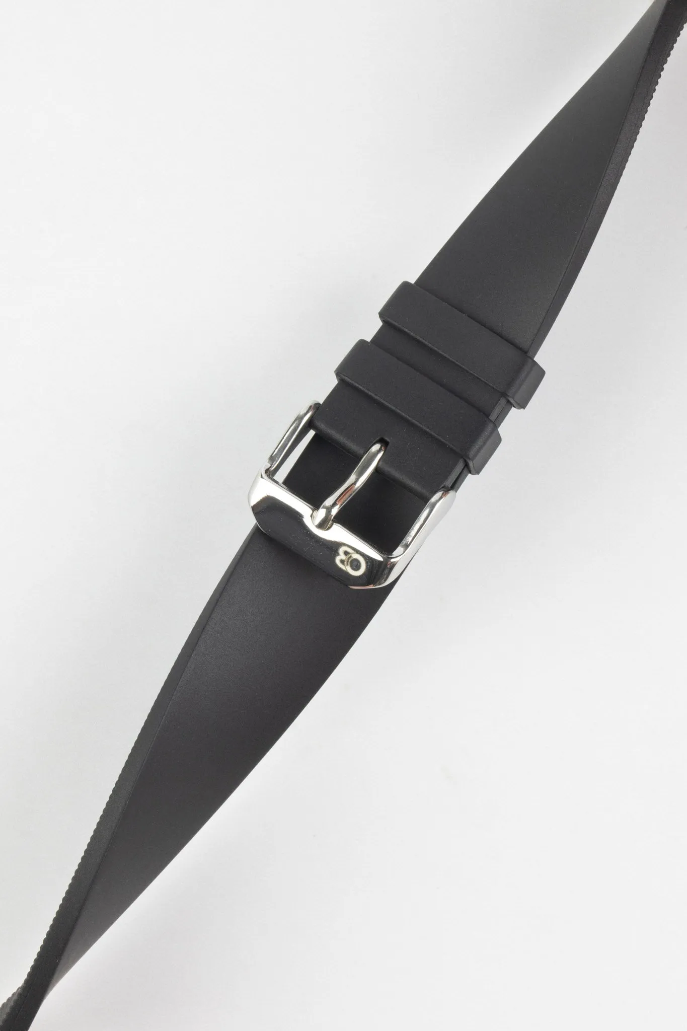 Bonetto Cinturini 270 Self-Punch Rubber Watch Strap in BLACK