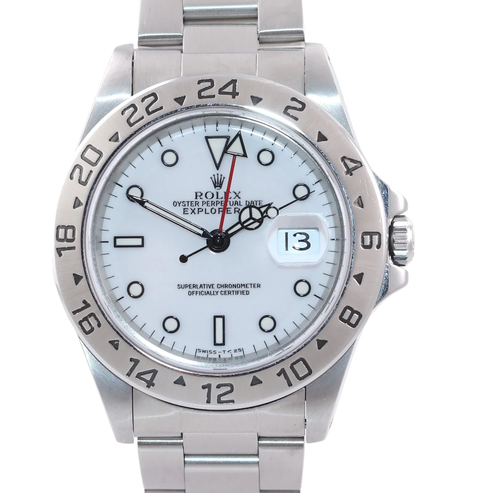 BOX PAPERS Rolex Explorer II 16570 Steel White Polar Date TRITIUM 40mm Watch