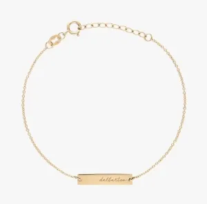 Bracelet - Kyle Cavan Delbarton Horizontal Bar Bracelet - Gold