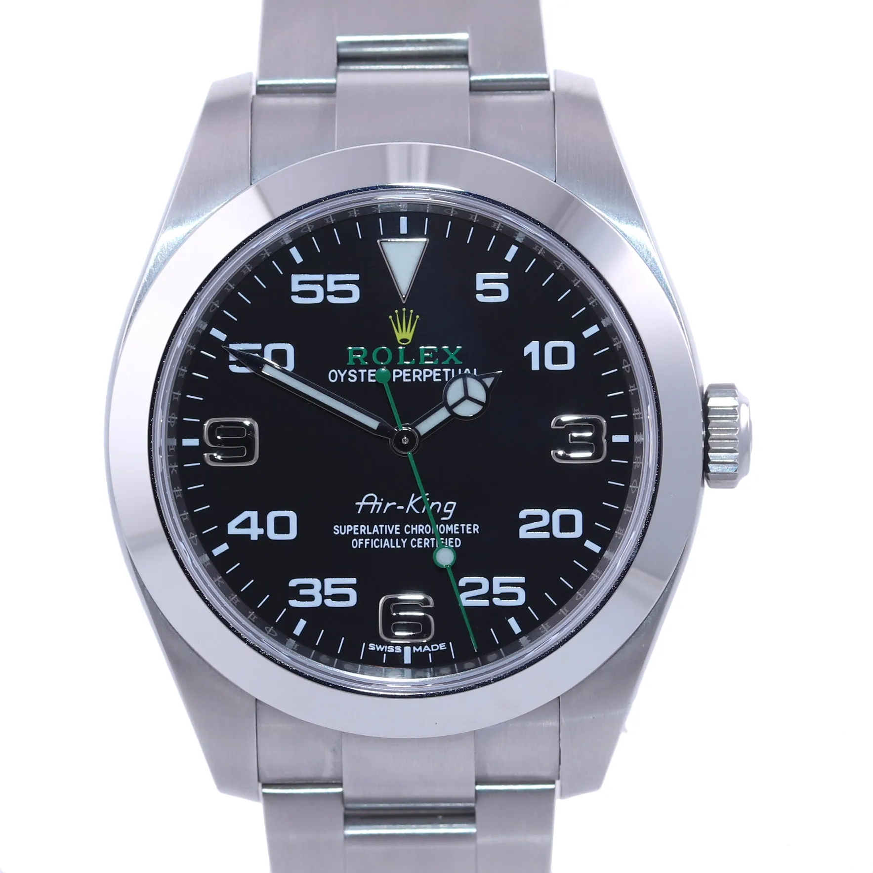 BRAND NEW 2020 Rolex Air-King 116900 Green Arabic 40mm Steel Watch Box