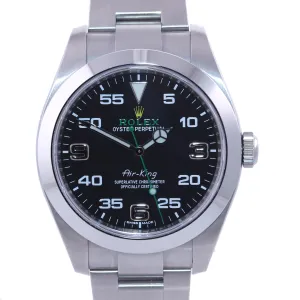 BRAND NEW 2020 Rolex Air-King 116900 Green Arabic 40mm Steel Watch Box