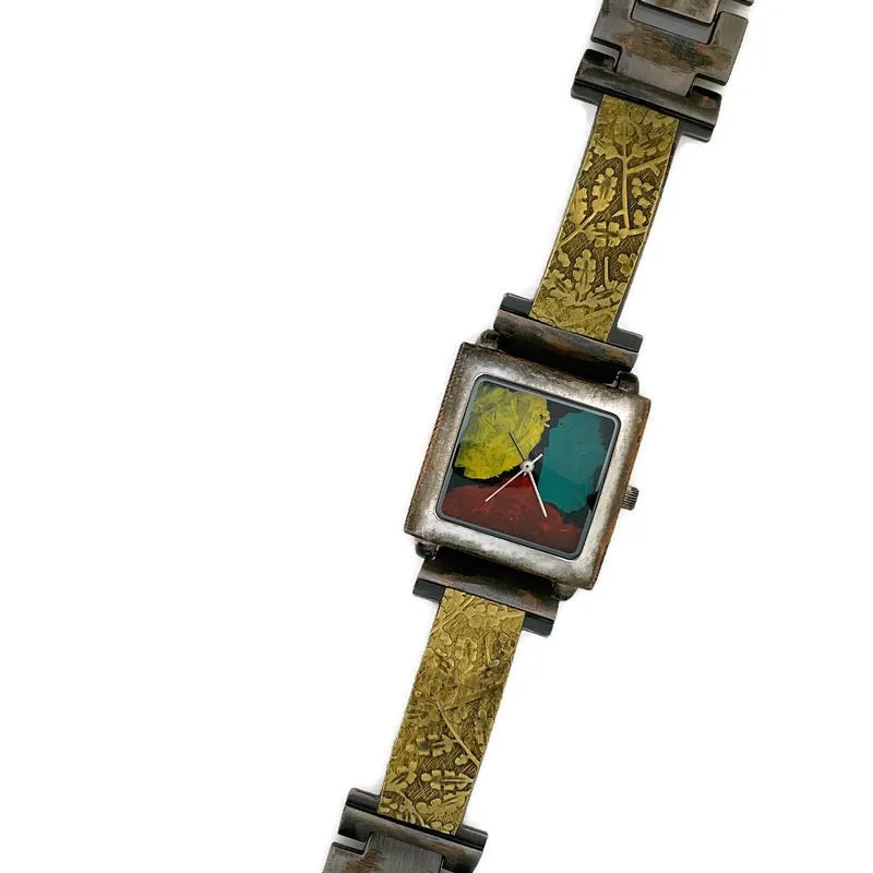 Brass Watch, Multi Color Dial