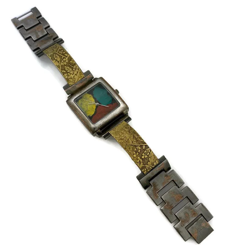 Brass Watch, Multi Color Dial