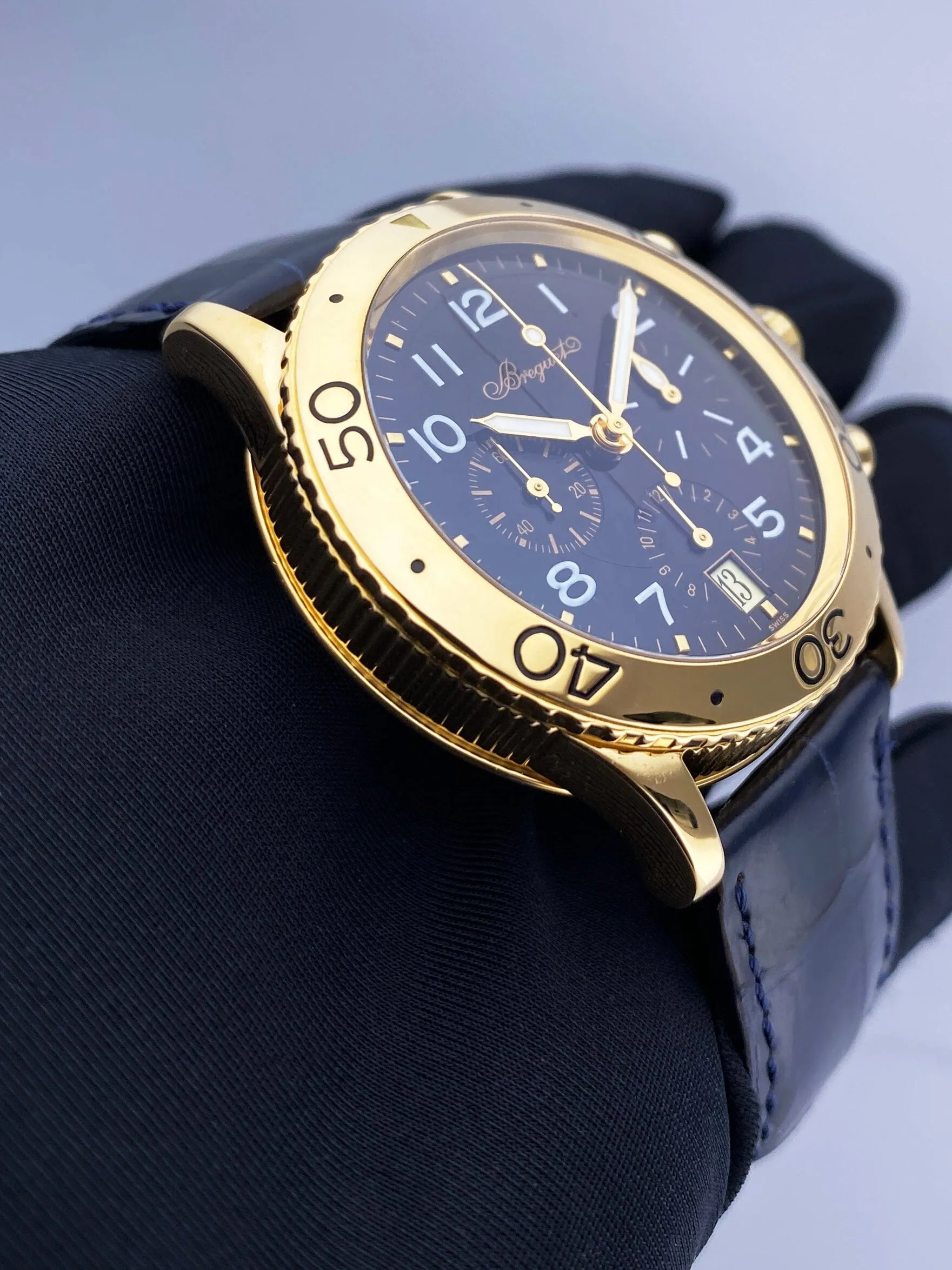 Breguet Type XX 3820 Black Dial Mens Watch