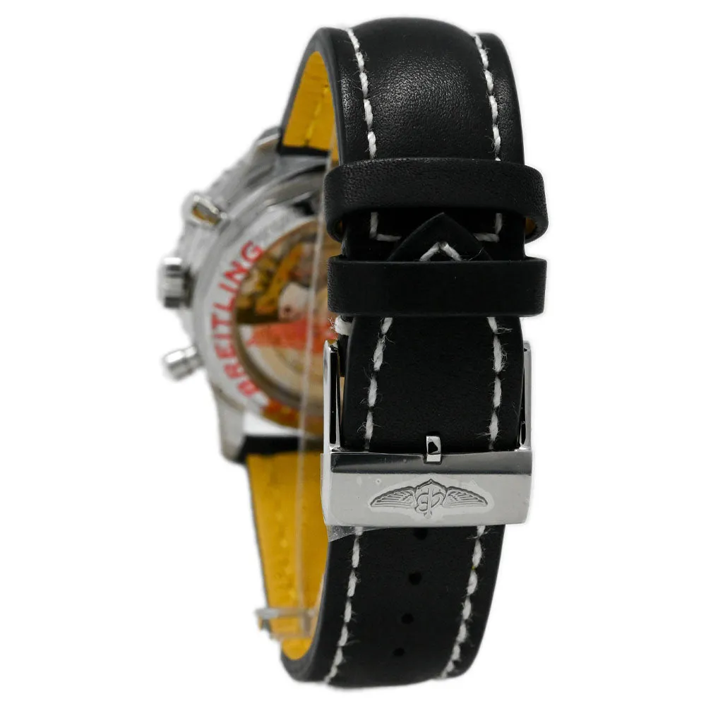 Breitling Men's Navitimer Stainless Steel 43mm Black Chronograph Dial Watch Reference #: AB0121