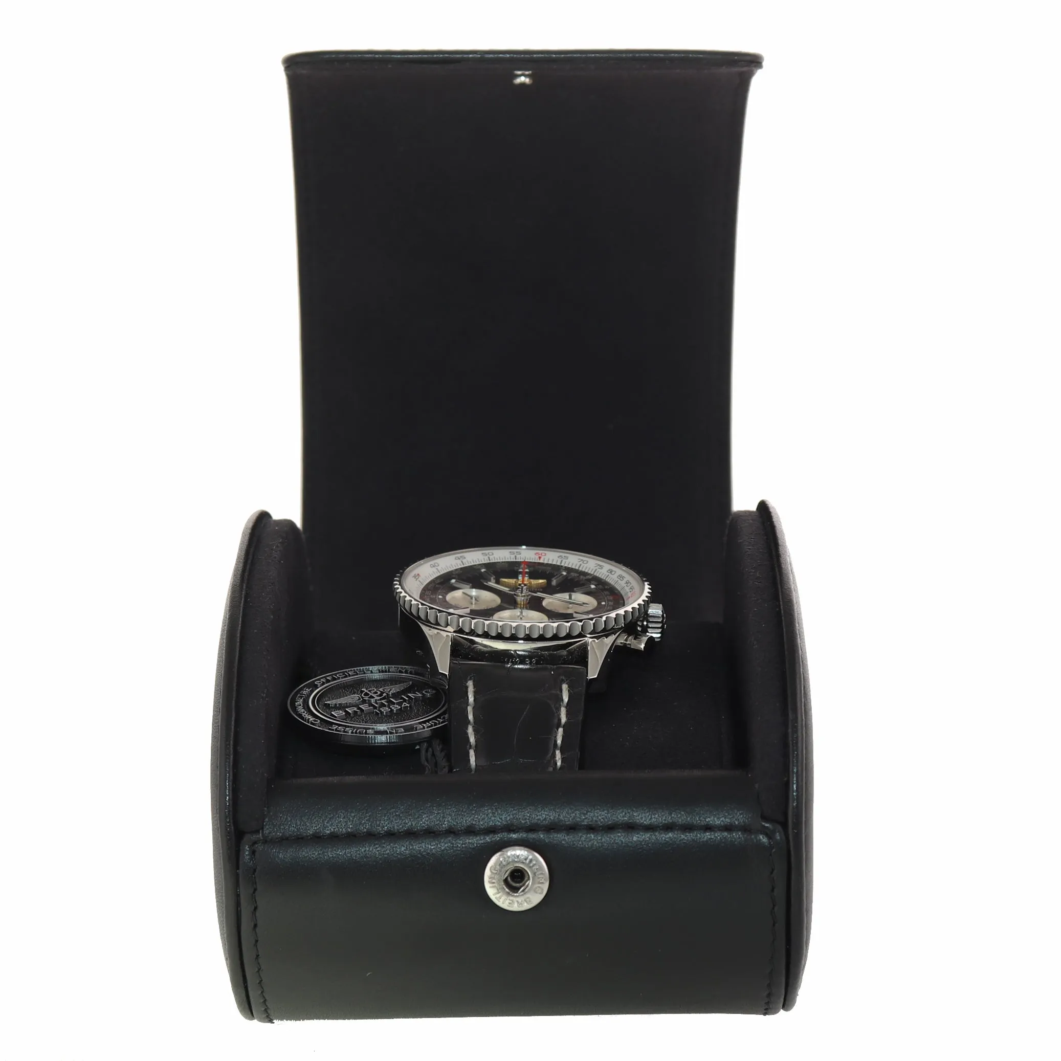 Breitling Navitimer 01 Automatic 43mm Steel Black Chronograph Watch AB012012