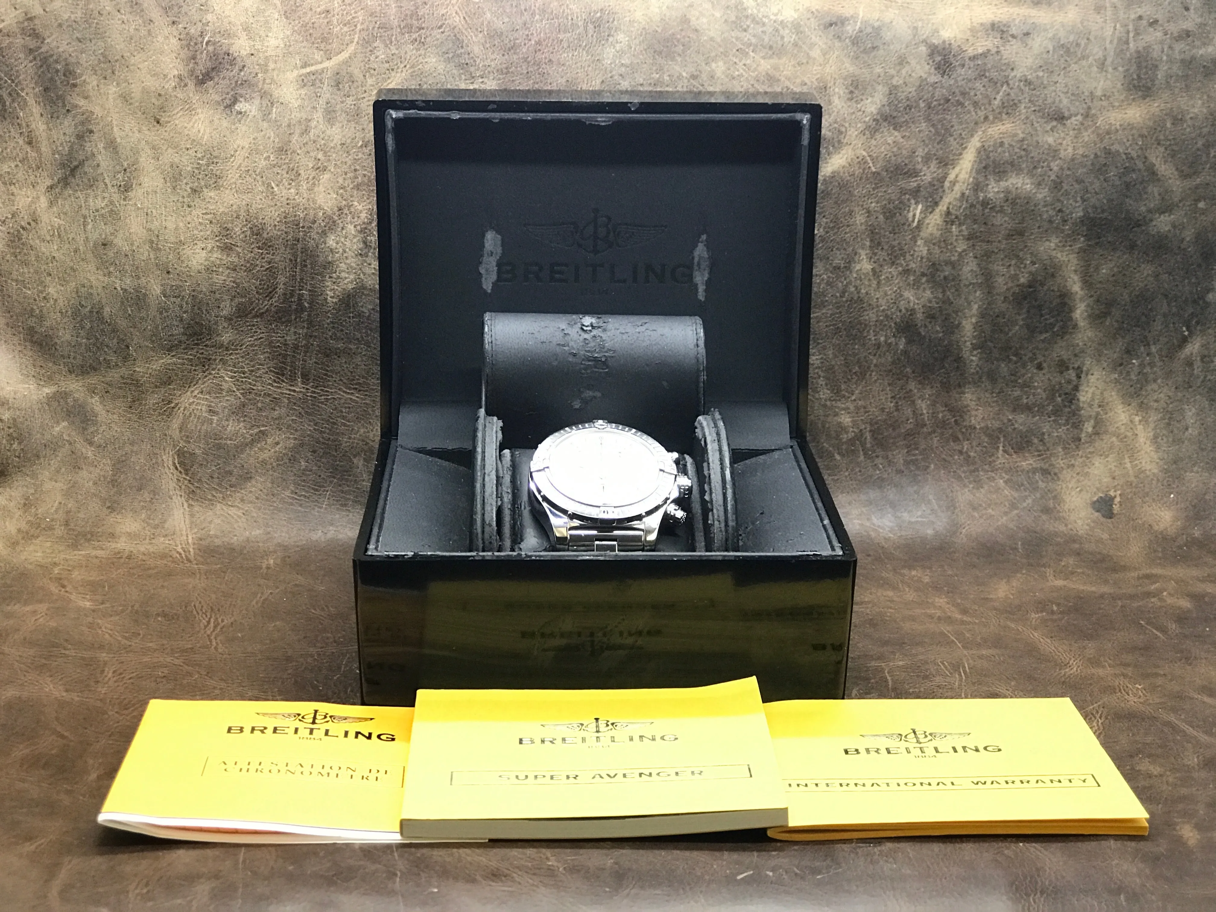 Breitling Super Avenger A13370 White Dial Automatic Men's Watch