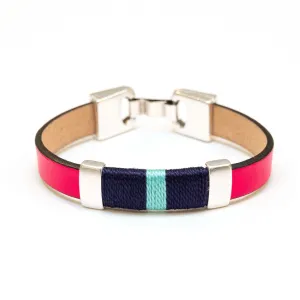 Bristol - Neon Pink/Navy/Turquoise/Silver