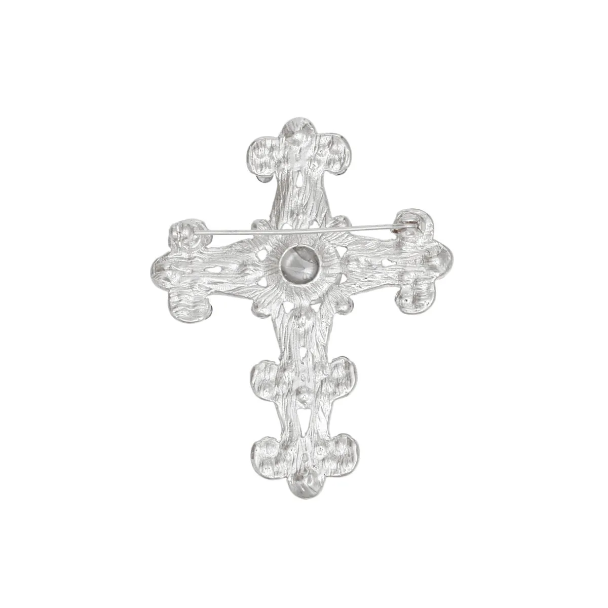 Brooch Victorian Cross Silver Pin