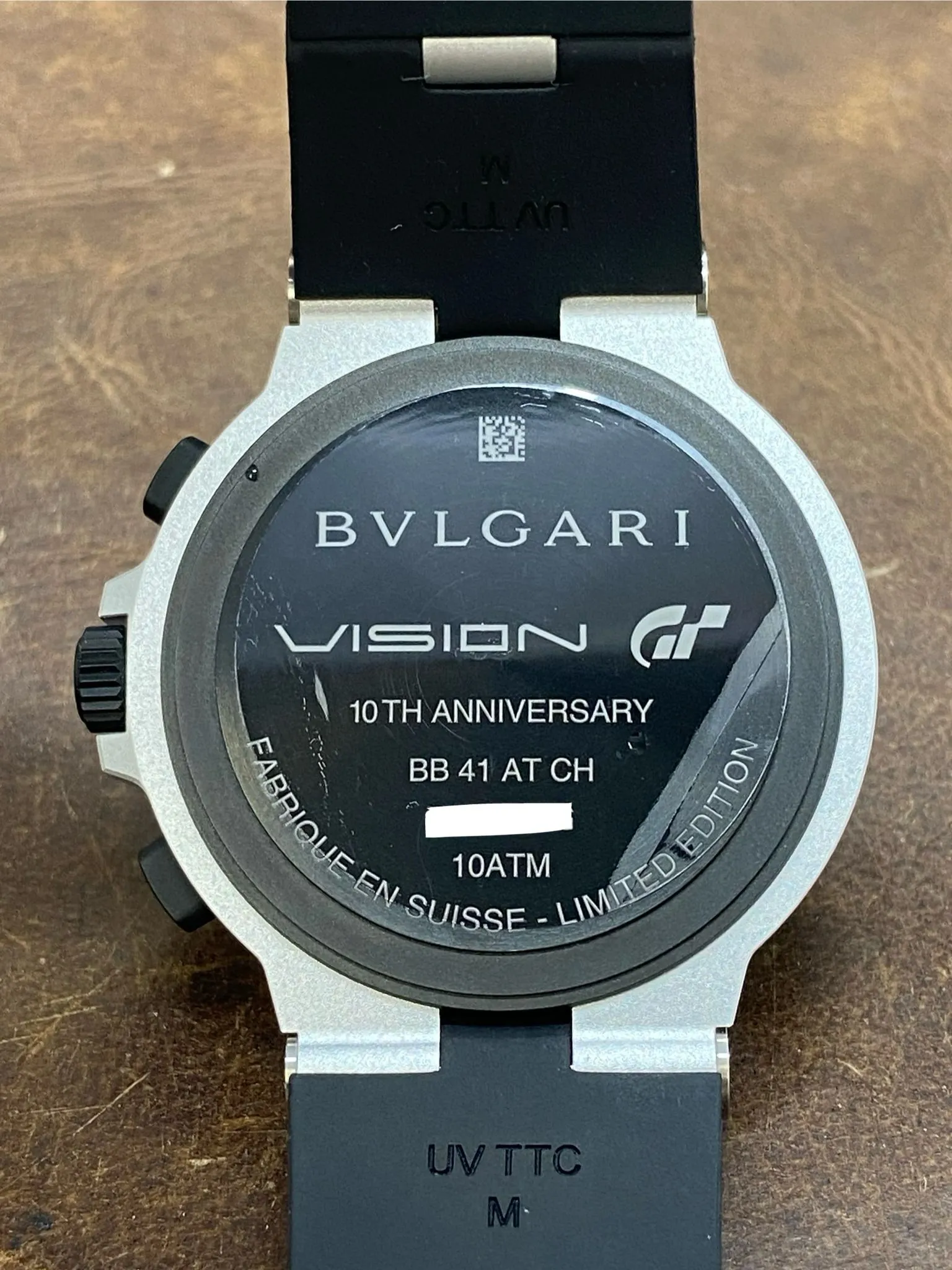 Bulgari Aluminum Chronograph 103893 Vision Gran Turismo LE BB41ATCH Black & Yellow Dial Automatic Men's Watch