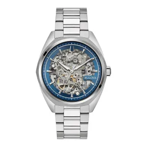 Bulova Surveyor Automatic Mens Stainless Steel Blue Dial Watch