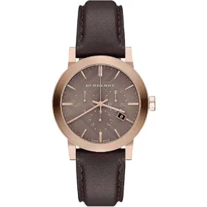 Burberry Brown Leather Strap Brown Dial Chronograph Quartz Watch for Gents - BU9755