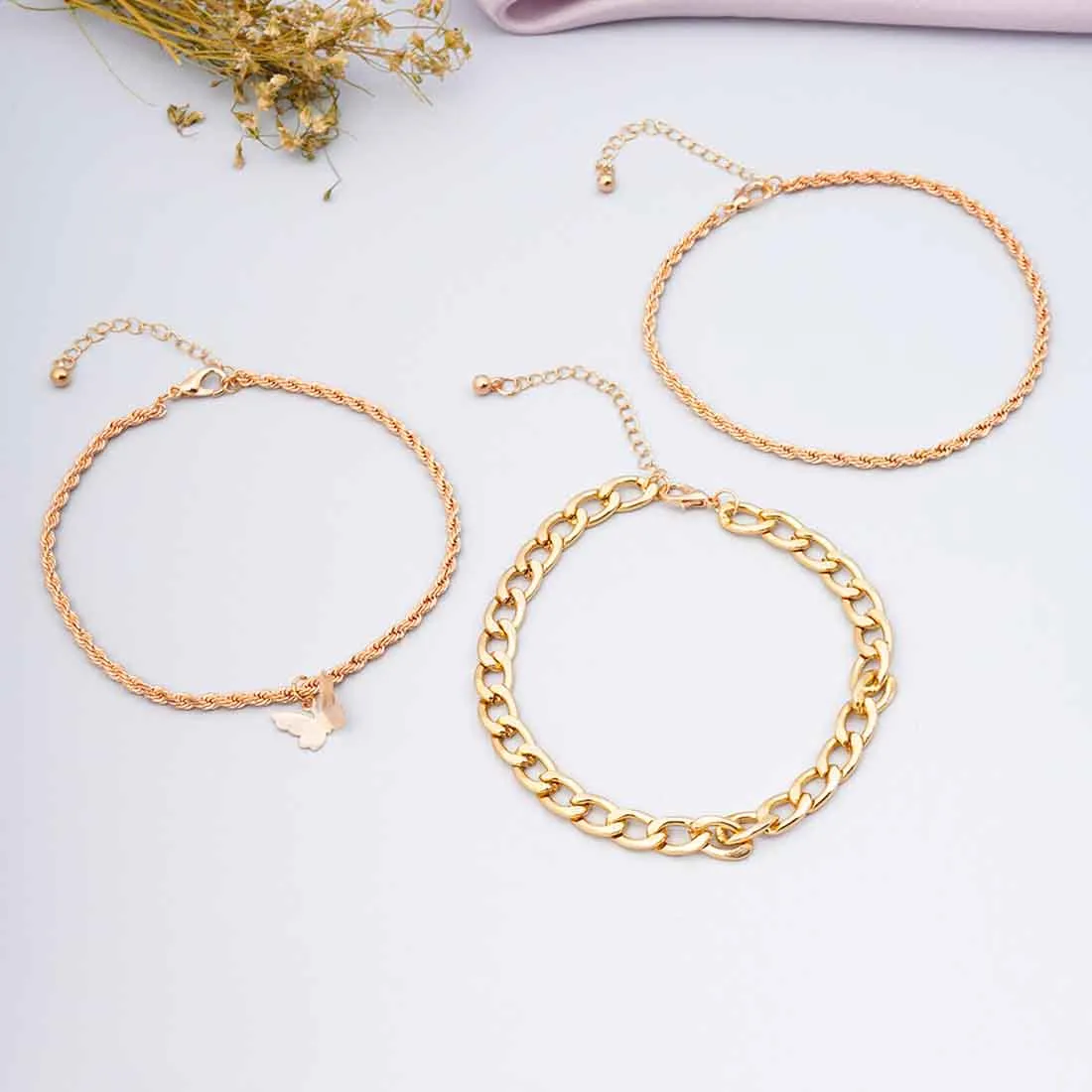 Butterfly Chain Bracelet Set