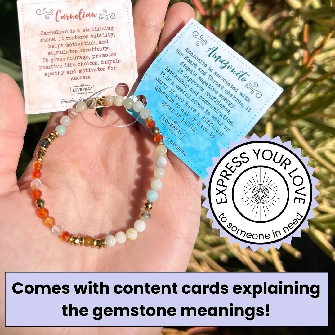 Carnelian and Amazonite Delicate Bracelet *Final Sale*